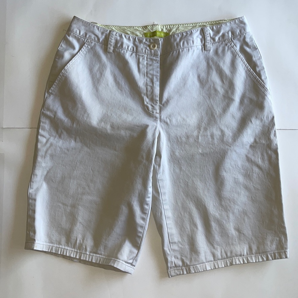 Sigrid Olsen Women's Bermuda Shorts in Soft Khaki Sz 8 EUC